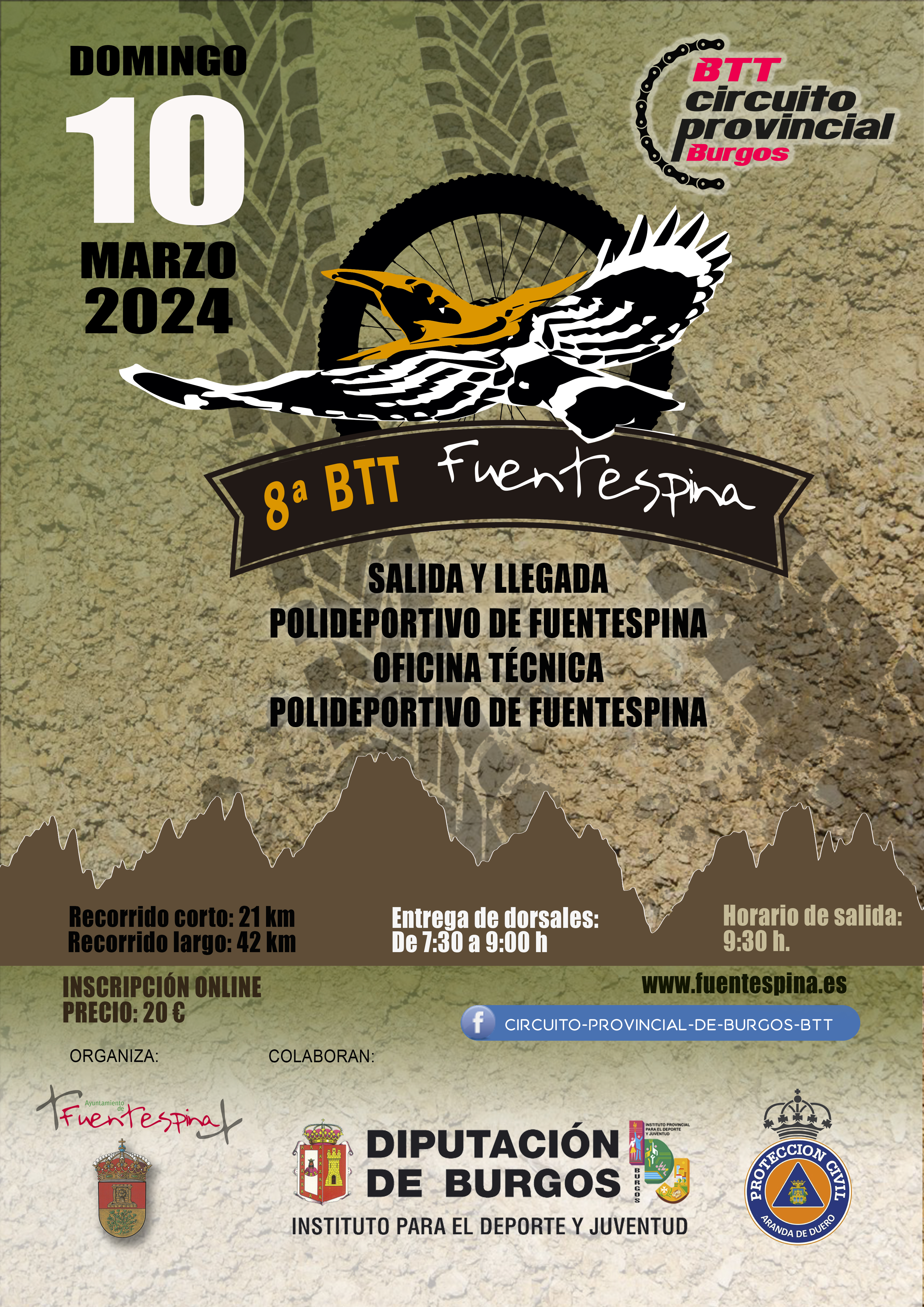 cartel octava btt la abubilla de fuentespina el domingo 10 de marzo