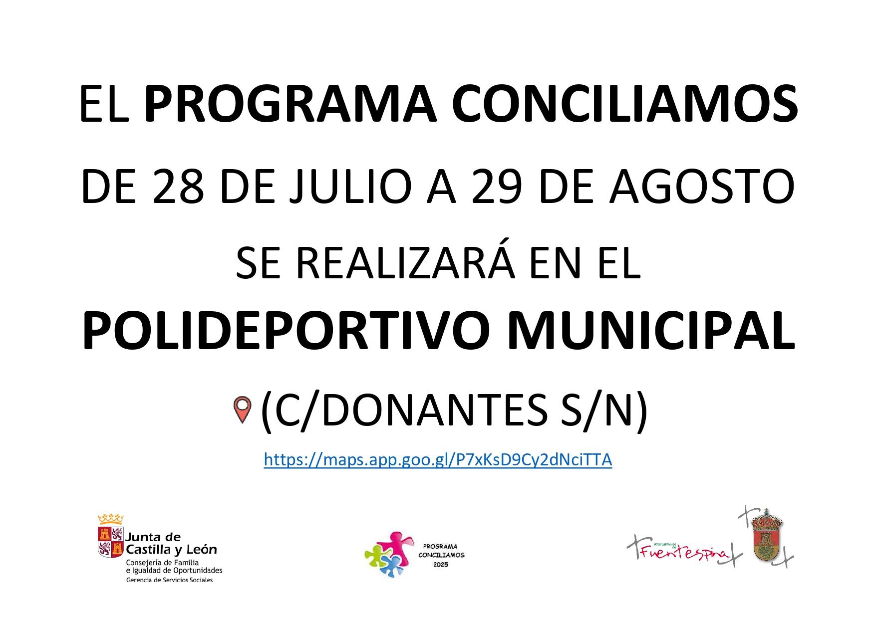 CAMBIO UBICACION PROGRAMA CONCILIAMOS